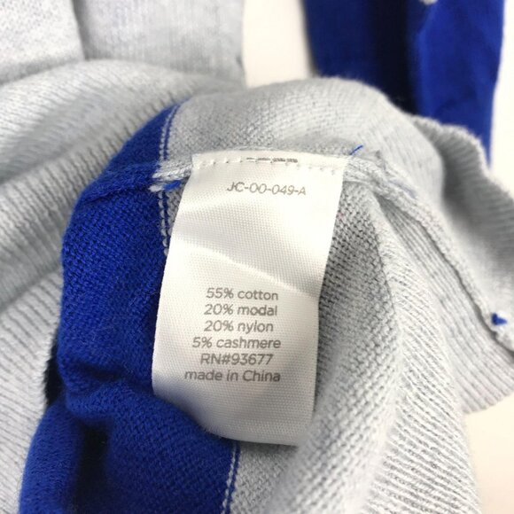 JCPenney Blue and Gray Striped Crew Neck Sweater - Picture 5 of 10